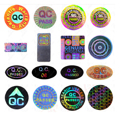 Buy Custom Holographic Label Roll Waterproof Vinyl Sticker Design For Food Shipping online manufacture