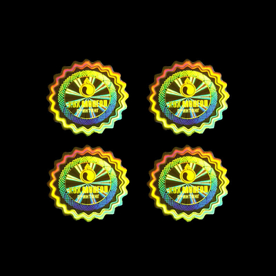 Buy Holographic Security Qr Code Hologram Sticker Self Adhesive Rainbow Round Sticker online manufacture