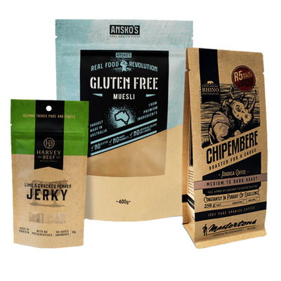Buy Custom Printed Ziplock Kraft Stand Up Pouches Laminated Biodegradable For Beef Jerky online manufacture