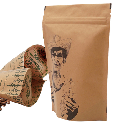 Buy Laminated Plastic Stand Up Pouch Zip Lock Dried Food Biodegradable Kraft Paper Bag online manufacture