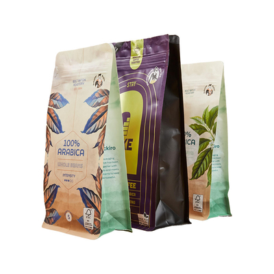 Buy Biodegradable Kraft Paper Food Zipper Packaging Stand Up Pouch Custom Resealable Waterproof online manufacture