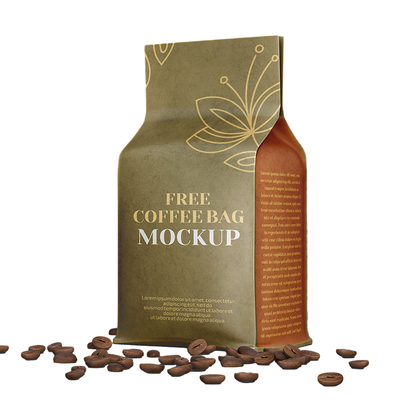 Buy OEM Biodegradable Kraft Paper Bags Sos Paper Bags For Coffee Packaging online manufacture
