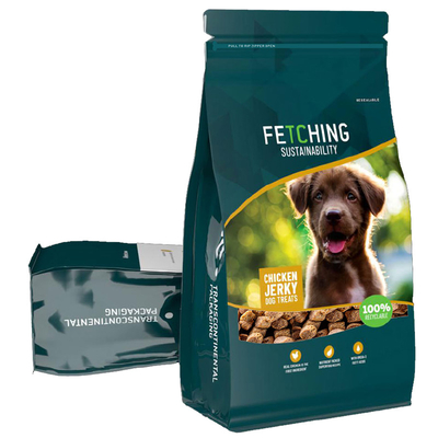 Buy Eco Friendly Biodegradable Pet Snacks Side Gusset Flat Bottom Stand Up Pouch online manufacture