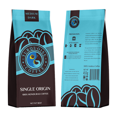 Buy Plastic Customized Zipper Coffee Bag Packaging Glossy Printing Flat Bottom Pouch Coffee Packaging Bags online manufacture