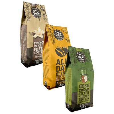 Buy Custom 250g 500g 1kg Coffee Bean Packaging Bag Side Gueest Bag With Valve online manufacture