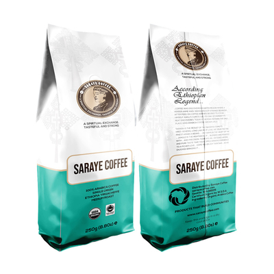 Buy Heat Seal Matte Black Stand Up Ziplock Plastic Pouch 12oz Coffee Side Gueest Bottom Coffee Bag online manufacture