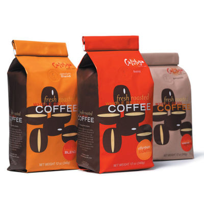 Buy Custom Printed Flat Bottom Coffee Packaging Bag online manufacture
