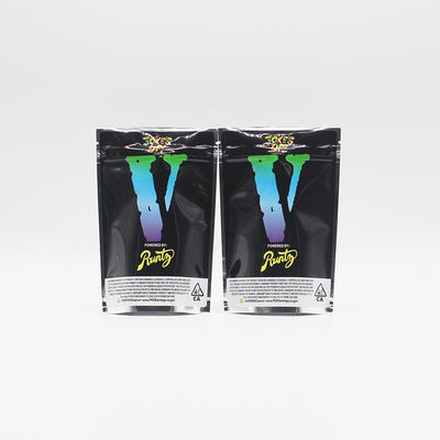 Buy ziplockk Black Stand Up Pouches Smellproof Food Packing Bags With Tear Notch online manufacture