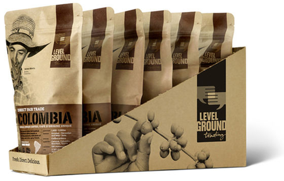 Buy SGS Laminated Kraft Paper Bags 3oz 100g Custom Printed Coffee Bags online manufacture