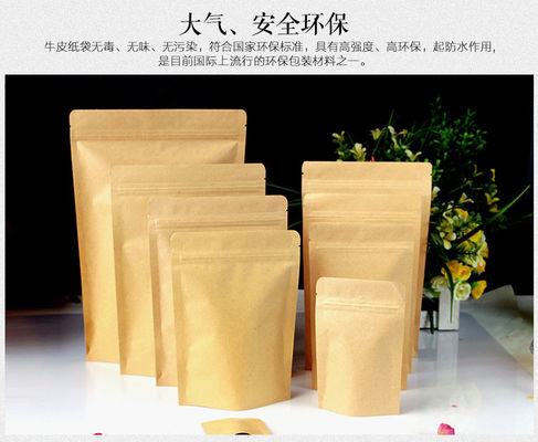 Buy Biodegradable Kraft Stand Up Pouches online manufacture