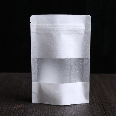 Buy Mega See Through Pouches Zipper White Resealable Paper Pouches online manufacture