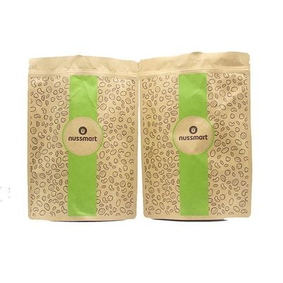 Buy Customized Printed ziplockk Brown Kraft Paper Stand up Pouch for Tea Stand up Zipper Bag online manufacture