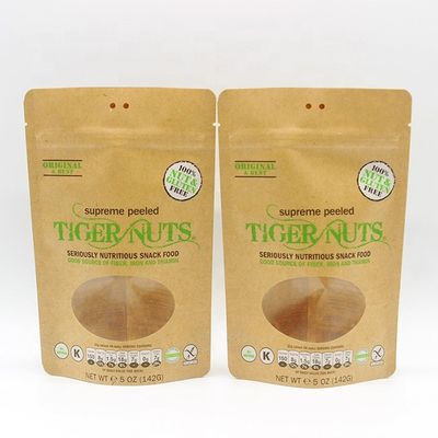 Buy Kraft Stand up Pouch Printed Paper Tea Bag Custom Zipper Lock Heat Seal Printed Pouch online manufacture