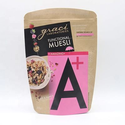 Buy Custom Stand up Coffee Packaging Kraft Paper Pouches with Zipper Bag Printing Bags for Tea online manufacture