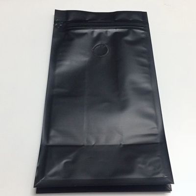 Buy Resealable Matte Black Stand Up Pouch Doypack Zipper Bags Eco Friendly online manufacture