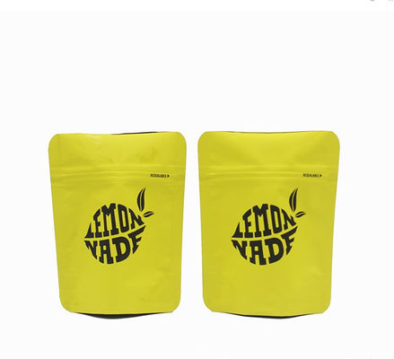 Buy Lemon slices Compostable Stand Up Pouches 3.5g Yellow Digital Printed online manufacture