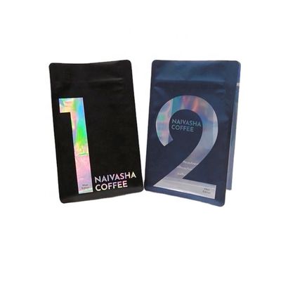 Buy 1oz Doypack Coffee Packaging Pouch Flat Bottom Coffee Bags With Valve online manufacture