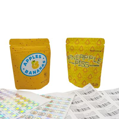 Buy Matte Compostable Holographic Stand Up Pouch Vacuum Airtight For Food Packing online manufacture