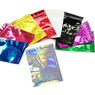 Buy Holographic Resealable Plastic Bags 7g Stand Up Aluminum Foil Bag online manufacture