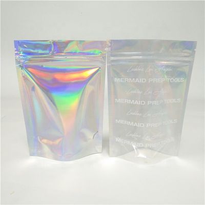 Buy PE OPP Holographic Stand Up Pouch Reusable Zip Lock Aluminum Foil Bag ODM online manufacture