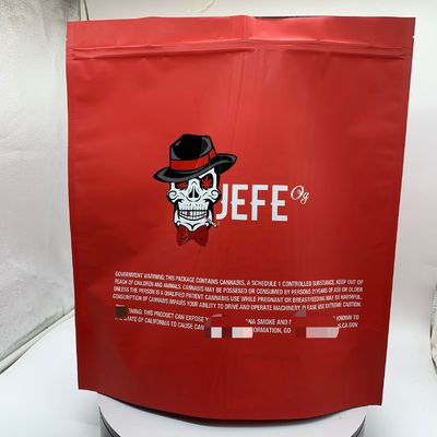 Buy 1 Pound Mylar Aluminum Foil Bags 110 Mircons Red Flat Foil Pouches online manufacture