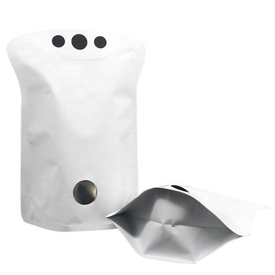 Buy 400g Matte White Stand Up Pouch 110 Microns Zipper Top See Through Pouches online manufacture