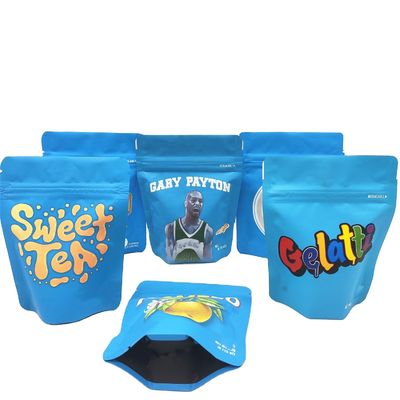 Buy 120g Digital Printed Stand Up Pouches OEM 3 Side Seal Flat Pouch online manufacture