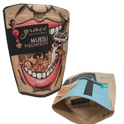 Buy 3.5g Mylar ziplockk Stand Up Bags CMYK Printed flat foil pouches HACCP online manufacture