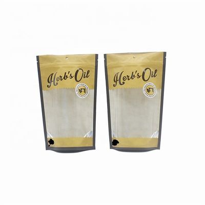 Buy OEM See Through Pouches Gravure Printed Kraft Paper Bag With Transparent Window online manufacture