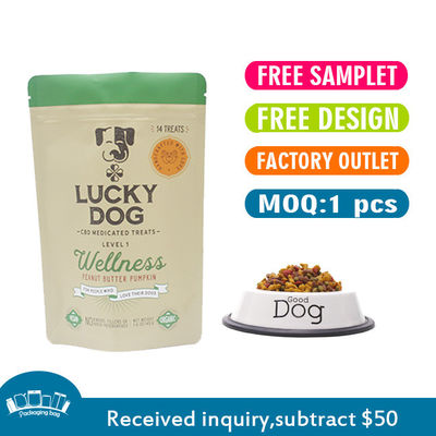 Buy Custom High Quality Kraft Paper Zipper Pouch For Dog Food Big Packaging Plastic Bags For Pet online manufacture