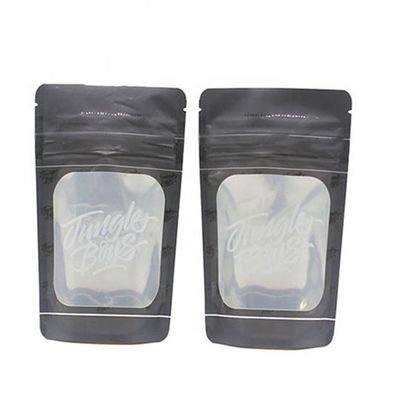 Buy ODM See Through Pouches Resealable Snacks Stand Up Pouch Black SGS online manufacture