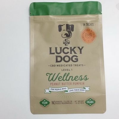 Buy Compostable Digital Printed Stand Up Pouches Kraft Resealable Bags PE MOPP online manufacture