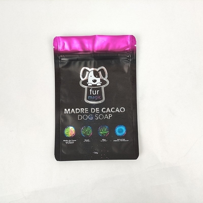 Aluminum foil bags 3 Side Sealed Zipper Packaging Pouch Food storage Packaging Bag With Tear Notch