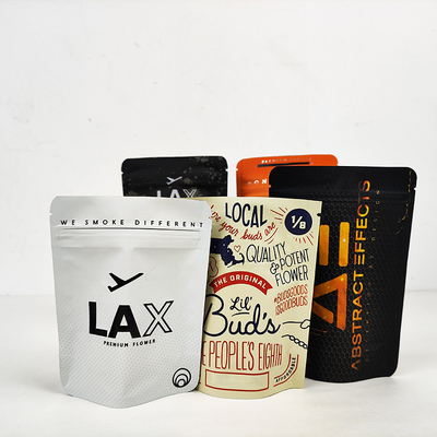 Custom Mylar weed Bags Child Resistant Zipper Lock Plastic ziplockk 3.5g Bags