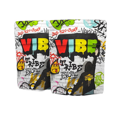3.5g Smell Proof Soft Touch Mylar Bag Stand Up Zipper Bag For Packaging
