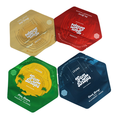 Childproof Zipper Holographic Die Cut Mylar Bags Special Shape