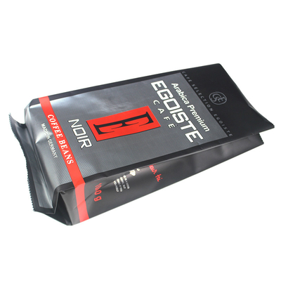 Heat Seal Matte Black Side Gusset Coffee Bag Stand Up Ziplock Plastic Pouch 12oz