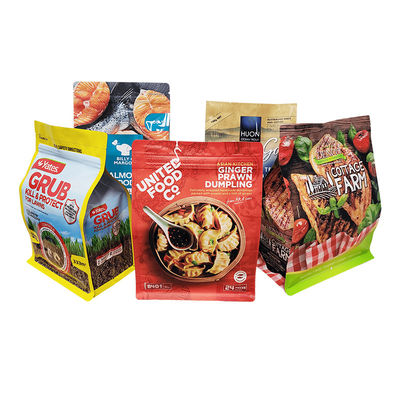 8 Side Seal Coffee Pouch Aluminum Foil Zipper Lock Bag Flat Bottom Kraft Paper For Food