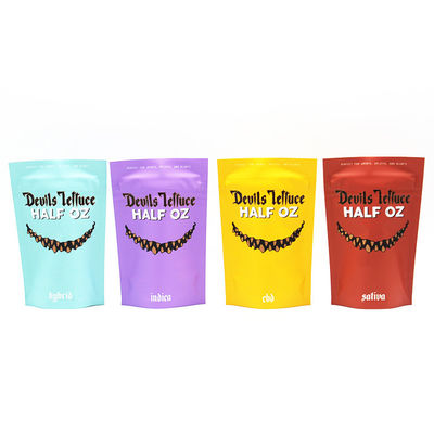 Biodegradable Heat Seal ziplockk Bags PLA Printed Stand Up Pouches