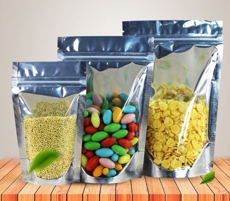 Strong Laminated Stand Up Clear Zipper Pouch Printing Gusset Bag