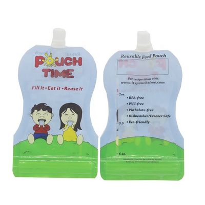 Custom Printed ECO Friendly Biodegradable Foil Stand Waterproof Liquid Pouch with Spout